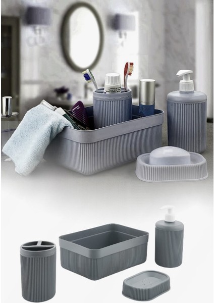 4lü Banyo Seti Antrasit