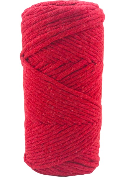 Kırmızı Pamuk Makrome İpi 3 mm 70 mt Duvar Süsü, Saksı Askılığı, Dıy Hobi İçin Yumuşak ve Dayanıklı fiyatları