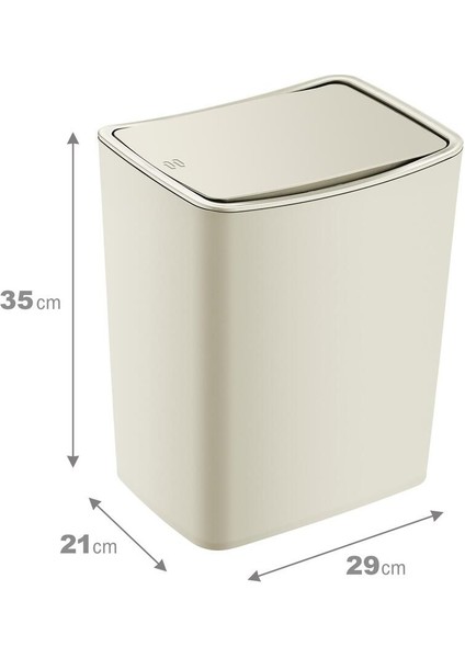 Bej 20 Lt Dokunmatik Çöp Kovası, Şık ve Kullanışlı Temizlik Aksesuarı fiyatları