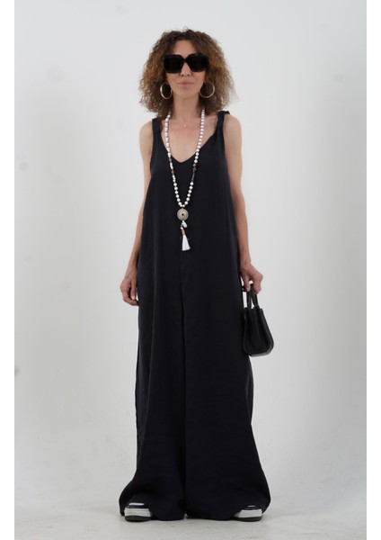 Siyah Tencel Salaş Tulum