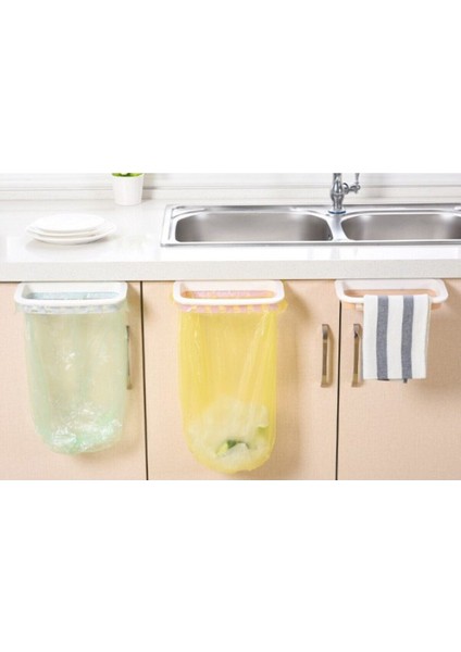 Pratik Dolap Kapağına Takılan Çöp Poşeti Tutucu, Temiz ve Düzenli Kullanım Sağlar