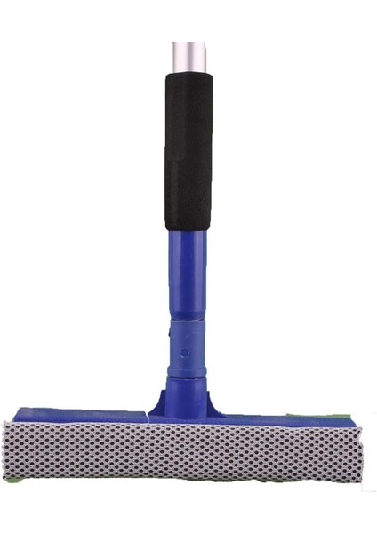 Teleskopik Sapli Süngerli Çekçekli Kolay Cam Silme Aleti