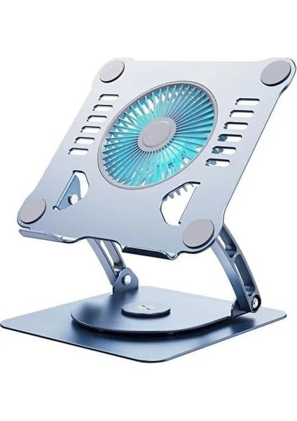 804D Dönebilir Alüminyum Katlanabilir Laptop Macbook Standı (Koyu Gri)