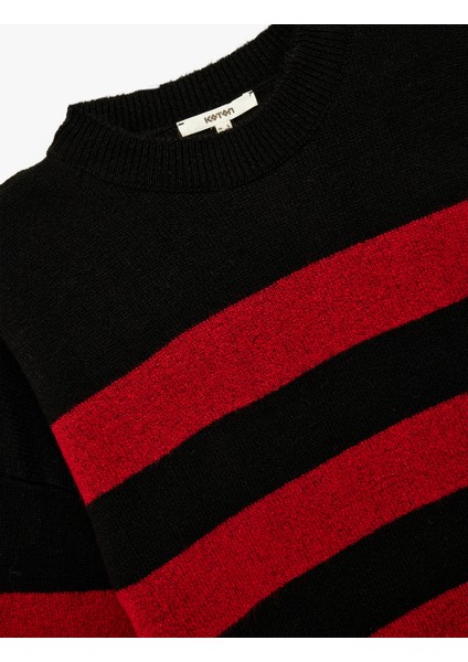 Uzun Kollu Bisiklet Yaka Triko Oversize Kazak modelleri