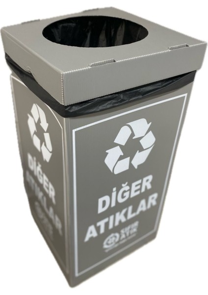 70 Lt Siyah Geri Dönüşüm Kutusu, Sıfır Atık Uyumlu modelleri