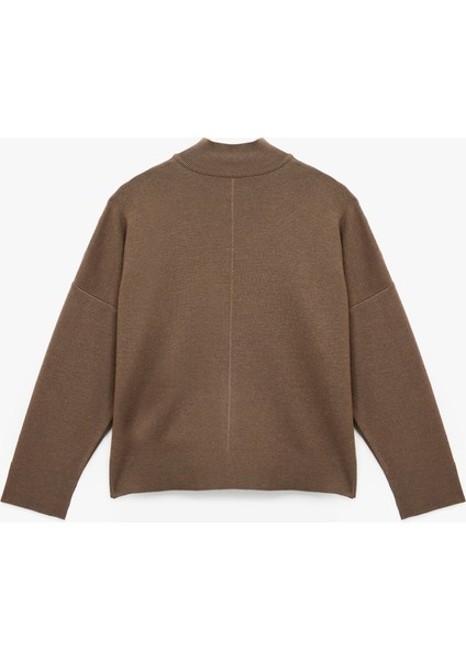 Dik Yaka Uzun Kollu Triko Kazak fiyatları