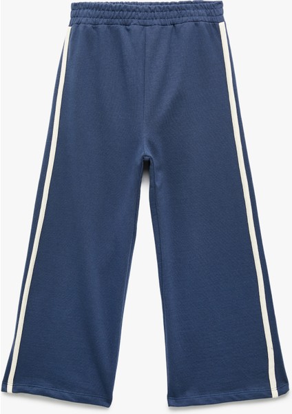 Pamuklu Beli Lastikli Geniş Paça Eşofman Altı