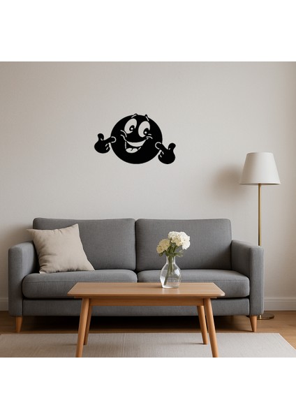 Gülümseyen Yüz Emoji Mdf Dekoratif Tablo - MRS2290-5254 fırsatları