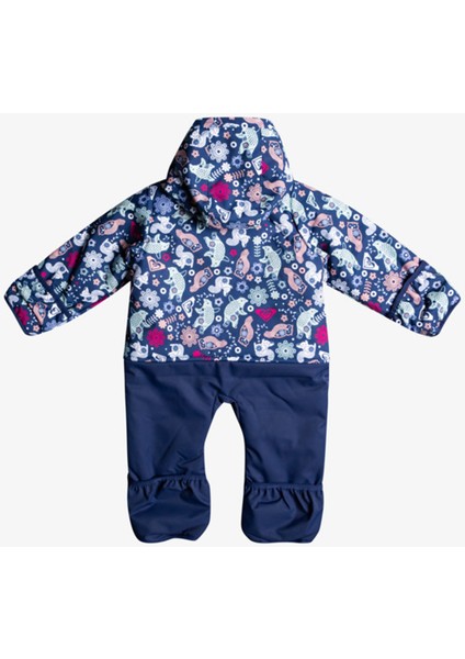 Kız Çocuk Snowboard Tulumu Rose Jumpsuit Mavi modelleri