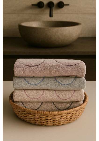 Organik Pamuklu 50X70 Otantik Havlu ve Paspas Seti, Kahverengi fiyatları