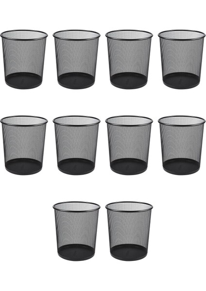 Ofis Için 10 Adet Siyah Metal Çöp Kovası, Şık ve Kullanışlı Tasarım modelleri