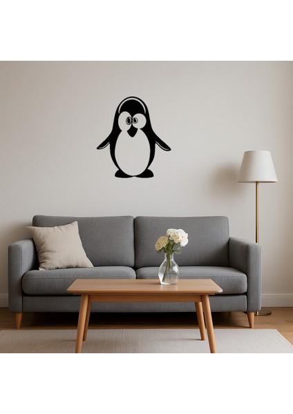 Penguen Motifli Dekoratif Tablo - MRS2256-8769 fırsatları