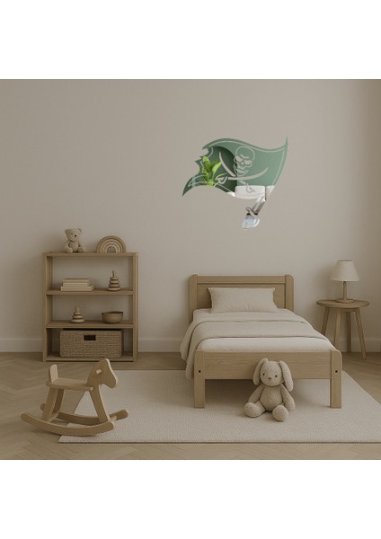 Macera ve Özgürlüğün Simgesi Olan Korsan Bayrağı Dekoratif Aynalı Tablo Evin - MRS8872-7460 fırsatları