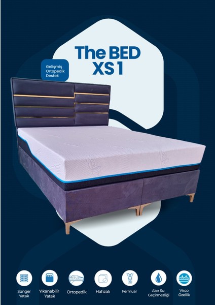 Meg'a The Bed Xs1 Yaysız Sünger Yatak Fermuarlı Yıkanabilir Kılıflı Ortopedik Visco Yatak fiyatları