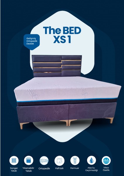 Meg'a The Bed Xs1 Yaysız Sünger Yatak Fermuarlı Yıkanabilir Kılıflı Ortopedik Visco Yatak fırsatları