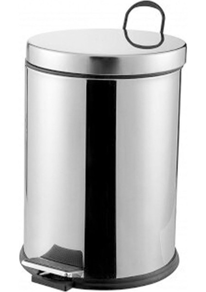 12 Litre Paslanmaz Metal Pedallı Çöp Kovası Gri Renk fiyatları