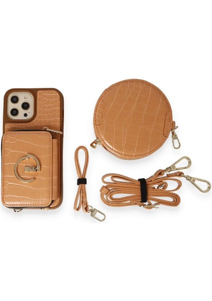 iPhone 12 Pro Kılıf Ermes Kapak - Açık Turuncu - 13103-9541