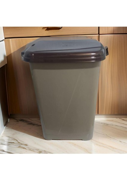 55X35X28 cm Kapaklı, 40 Lt Krem Çöp Kovası, Mutfak, Banyo, Tuvalet, Balkon Için modelleri