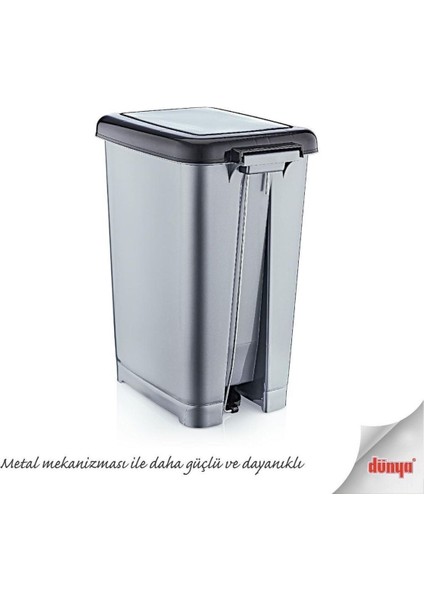15L Slim Pedallı Çöp Kovası Gri Siyah, Koku Yok, Şık ve Hafif Tasarım modelleri