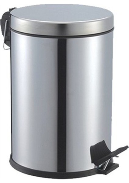 Paslanmaz Çelik Pedallı Çöp Kutusu, 5 Lt, Mavi Renk