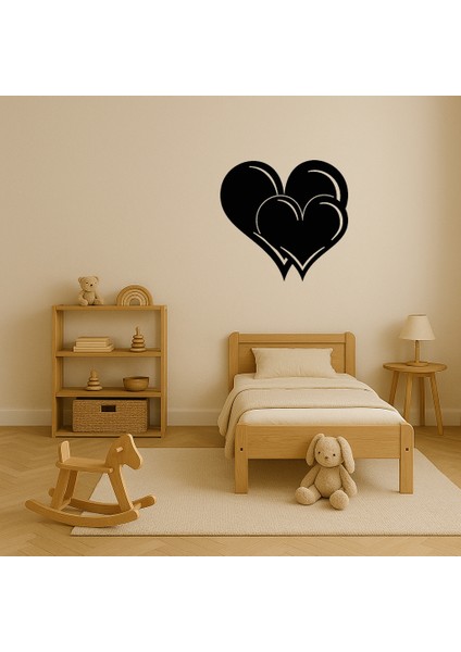 Romantik Kalpler Temalı Dekoratif Tablo - MRS6764-3056 modelleri