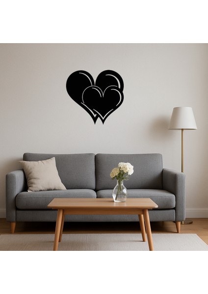 Romantik Kalpler Temalı Dekoratif Tablo - MRS6764-3056 fırsatları