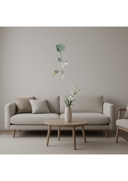 Klasik Çiçek Desenli Dekoratif Aynalı Tablolar - MRS3675-7741
