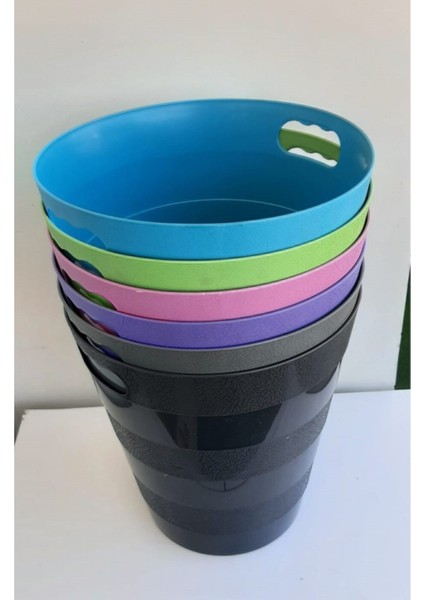 Yeşil ve Mor Renkli 12,5 Lt Plastik Çöp Kovası, 2 Adet, Ev ve Ofis Kullanımı Için Ideal fiyatları