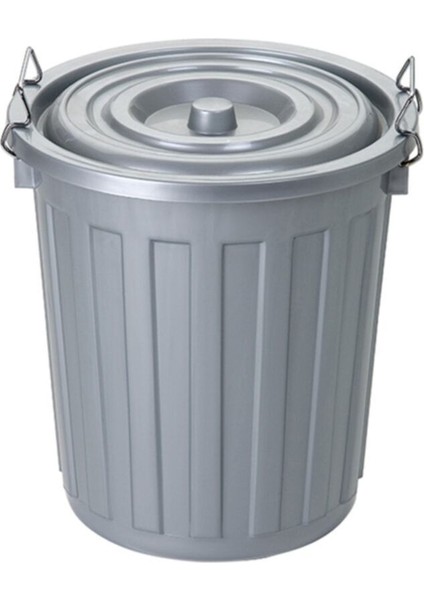 12 Litre Yuvarlak Çöp Kovası, Gri, Pratik ve Şık Temizlik Çözümü
