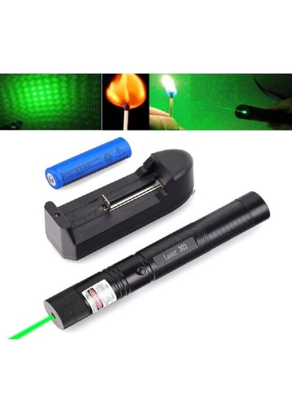 Yüksek Güçlü Şarjlı Yeşil Lazer Pointer, Profesyonel Kullanım, Kilitli ve Taşınabilir fırsatları