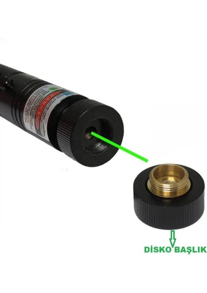 Yüksek Güçlü Şarjlı Yeşil Lazer Pointer, Profesyonel Kullanım, Kilitli ve Taşınabilir