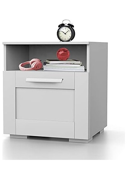 KMD102 Beyaz 1 Çekmeceli Komodin modelleri