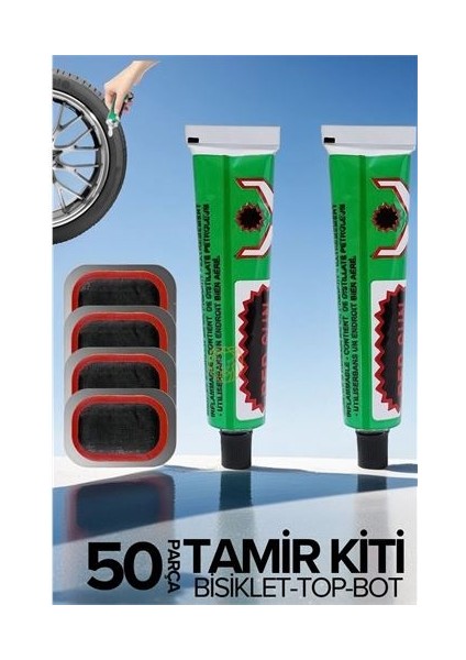 Engithalat Lastik Yaması 50 Li Set Bisiklet Top Bot