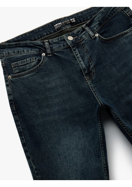 Cepli Normal Bel Pamuklu Slim Fit Jean Pantolon - Brad Jean