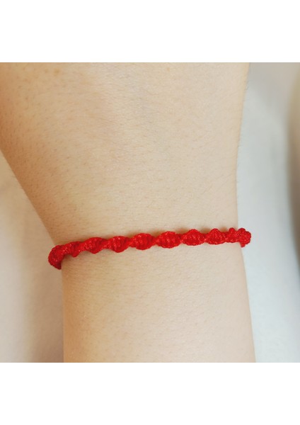Unisex Kırmızı Makrome Örgü Asansörlü Ayarlanabilir Bileklik, Spiral Makrome Örgü Ip Bileklik, Makrome Bileklik, Örgü Bileklik, Ip Bileklik, Spiral Makrome Örgü Bileklik fiyatları
