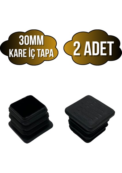 Kare Demir Profil Iç Tapa Geçme Plastik Ayak Geçme Koruma PLASTIĞI(30MM)(SİYAH)