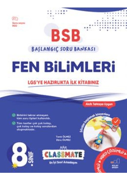 8. Sınıf Classmate Başlangıç Fen Bilimleri Soru Bankası