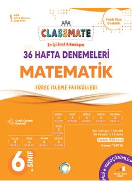 6. Sınıf Classmate 36 Hafta Denemeleri Matematik
