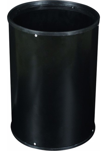 15 Litre Siyah Plastik Geçmeli Boyalı Kolon Tip Çöp Kutusu