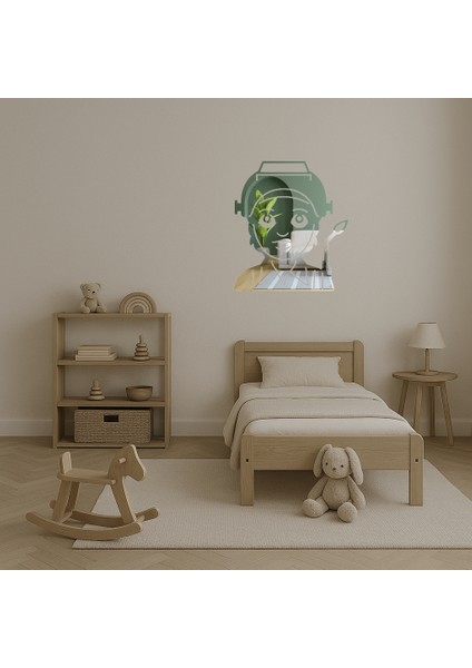 Iç Mekan Dekoratif Fabrika Işçisi Kadın Emoji Aynalı Tablosu - MRS4697-4806 fırsatları