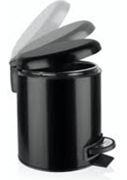Siyah Metal Pedallı Ofis ve Banyo Çöp Kovası, 3 Litre Iç Kovalı fiyatları