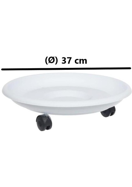 SO-TT03 Tekerlekli Saksı Tabağı No 3 Beyaz 3 Adet fiyatları