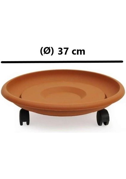 So- Tekerlekli Saksı Tabağı Kiremit 3 Boy fırsatları