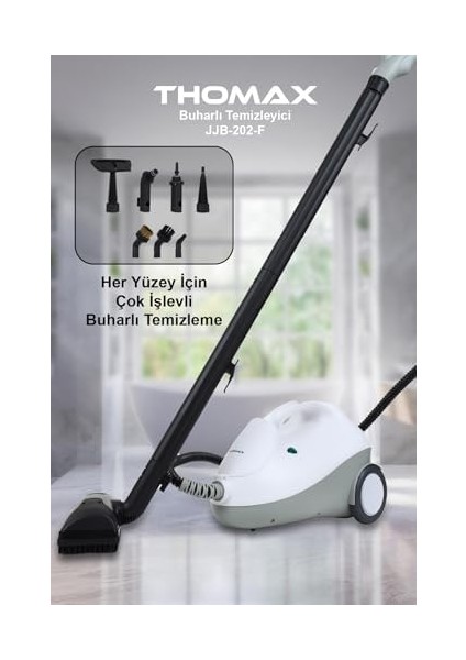 Fonksiyonlu Buharlı Temizleyici Buharlı Temizlik 2000 Watt 1.9lt fiyatları