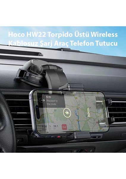 Hoco HW22 Torpido Üstü Wireless Kablosuz Şarj Araç Telefon TUTUCU-(1903) - MRS9347-5085 fiyatları