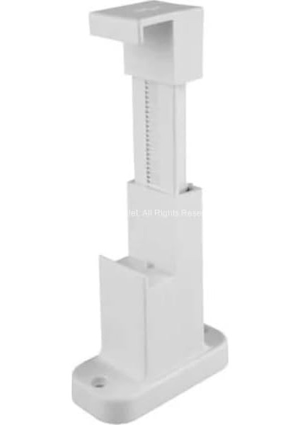 Perde Rayı Korniş L Ayak Montaj Aparatı, Duvara Uyumlu, Ayarlanabilir, 2 ve 3 Raylı Kornişler Için, Sert Plastik Malzeme, Pratik Montaj (4 Adet)