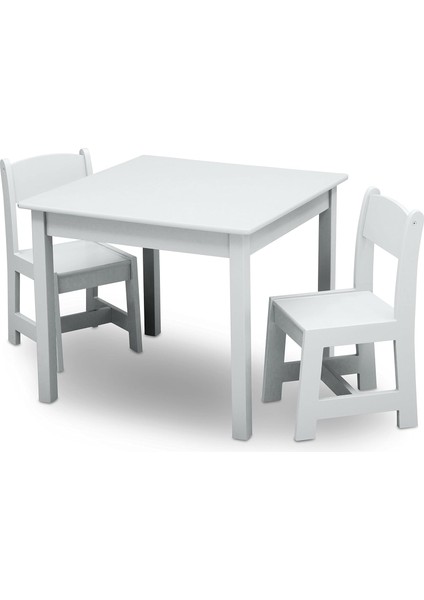 Children Mysize Kids Ahşap Masa ve Sandalye Takımı (2 Sandalye Dahil)