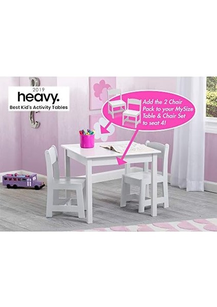 Children Mysize Kids Ahşap Masa ve Sandalye Takımı (2 Sandalye Dahil) fiyatları