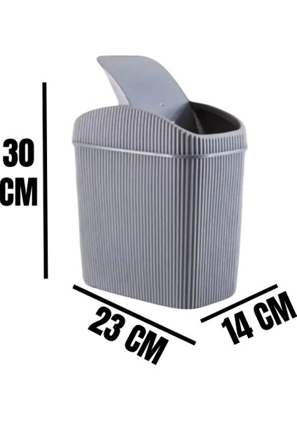 6 Lt Gri Çok Amaçlı Çöp Kovası, Mutfak, Banyo, Ofis Için Şık ve Kullanışlı indirimleri