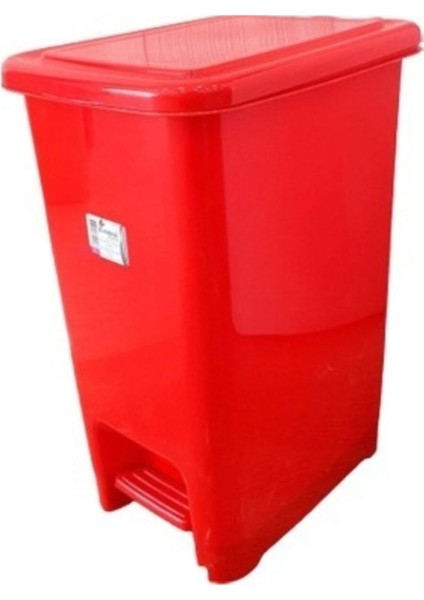 Kırmızı Slim Pedallı 15 Litre Çöp Kovası, Şık ve Kullanışlı Tasarım
